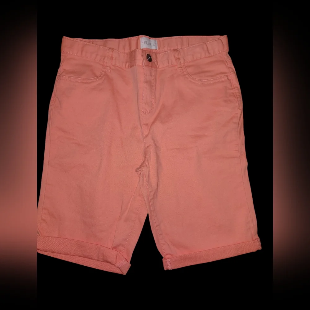 EUC The Children's Place Girl's Roll Cuff Slim Fitting Skimmer Shorts, Sz 16